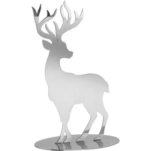 Fink Weihnachtsfigur Hirsch JASPER, Weihnachtsdeko (Set, 2 St), aus Edelstahl