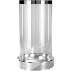 Fink Windlicht EMPIRE (1 St), Silberfarben - Eisen vernickelt mit Glas