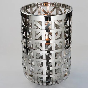 Windlicht FINK JORIS, Weihnachtsdeko Kerzenhalter Gr. H: 41 cm, silberfarben Windlichter Laternen Kerzenhalter aus Edelstahl