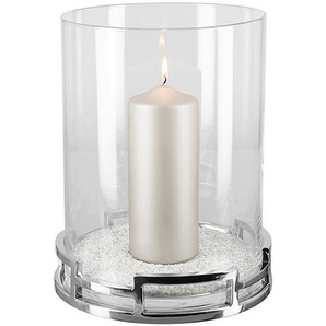 Fink Windlicht, Silber, Metall, Glas, zylindrisch, 31 cm, Glaseinsatz, Dekoration, Windlichter & Kerzenhalter, Windlichter