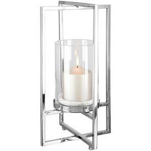 Fink Windlicht, Silber, Metall, Glas, zylindrisch, 40 cm, Dekoration, Windlichter & Kerzenhalter, Windlichter
