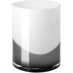 Windlicht FINK UNICA Kerzenhalter Gr. H: 20 cm, grau (weiß, grau) Kerzenhalter aus Glas, mit Farbverlauf, Durchmesser ca. 16,5 cm