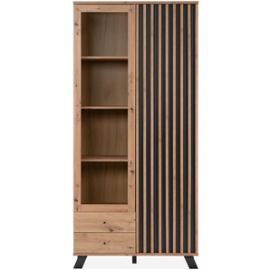 Finori Medan 52A Vitrine Holzwerkstoff Artisan Oak/Anthrazit
