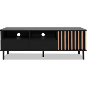 Finori Monza 56A TV-Board 138x49x40 cm Schwarz / Artisan Oak