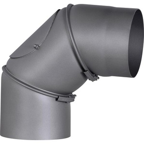 Firefix Ofenrohrbogen Ø150mm, bis 90° dunkelgrau, verstellbar, mit Tür GLO774600986