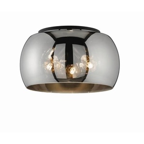 Fischer & Honsel Deckenleuchte Dima, Schwarz, Metall, Glas, 22 cm, Lampen & Leuchten, Innenbeleuchtung, Deckenleuchten