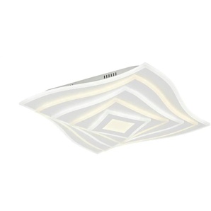 Fischer-Honsel LED-Deckeneuchte weiß mit Fernbedienung und Backlight - weiß - Materialmix - 50 cm - 7,6 cm | Möbel Kraft