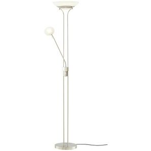 Fischer-Honsel LED-Deckenfluter, 2-flammig, Nickel-matt - silber - Materialmix - 182 cm - [32.0] | Möbel Kraft