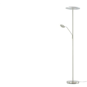 Fischer-Honsel LED-Deckenfluter 2-flammig Nickel-matt - silber - Materialmix - 180 cm - 35.0 | Möbel Kraft