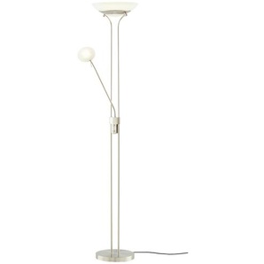 Fischer-Honsel LED-Deckenfluter, 2-flammig, Nickel-matt ¦ silber ¦ Maße (cm): H: 182  Ø: 32