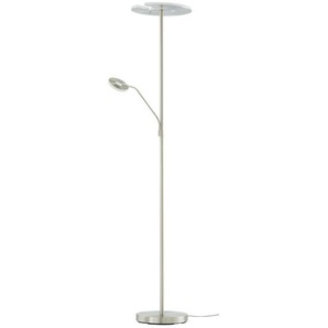 Fischer-Honsel LED-Deckenfluter 2-flammig  Nickel-matt    ¦ silber ¦ Maße (cm): H: 180  Ø: 35