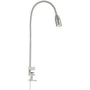 Fischer & Honsel Led-Klemmleuchte Sten, Nickel, Metall, G, 4x60 cm, drehbar, Lampen & Leuchten, Innenbeleuchtung, Tischlampen, Klemmleuchten