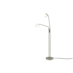 Fischer-Honsel LED-Lese-Leuchte 2-flammig  Nickel-matt   ¦ silber ¦ Maße (cm): H: 160  Ø: 26