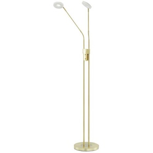 Fischer-Honsel LED-Leseleuchte, 2-flammig, Messing-matt mit Dimmer - gold - Materialmix - 150 cm - 40 cm | Möbel Kraft