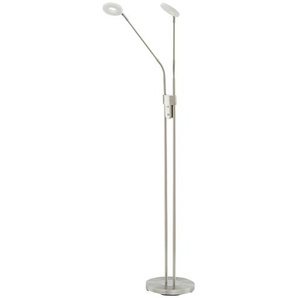 Fischer-Honsel LED-Leseleuchte,2-flammig, Nickel-matt mit Dimmer - silber - Materialmix - 150 cm - 40 cm | Möbel Kraft