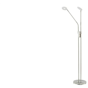Fischer-Honsel LED-Leseleuchte 2-flammig Nickel-matt mit Dimmer - silber - Materialmix - 150 cm - cm 40,0 | Möbel Kraft