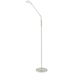 Fischer-Honsel LED-Leseleuchte  Nickel-matt mit Dimmer   ¦ silber ¦ Maße (cm): H: 150 T: 40.0