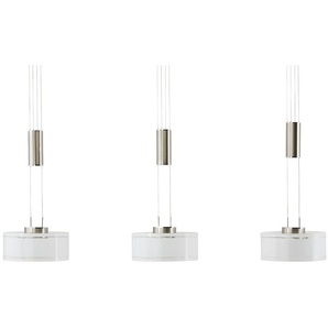 Fischer-Honsel LED-Pendelleuchte, 3-flammig, Nickel matt - Materialmix - 95,5 cm - 160 cm | Möbel Kraft