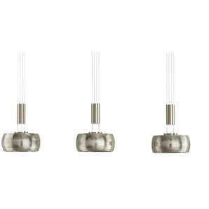 Fischer-Honsel LED-Pendelleuchte 3-flammig Schirme Nickel-matt antik - silber - Materialmix - 100 cm - 160 cm - cm 20,0 | Möbel Kraft