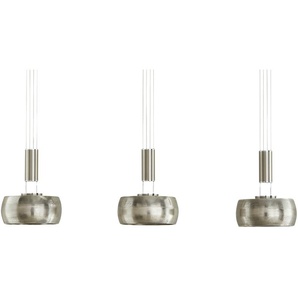 Fischer-Honsel LED-Pendelleuchte 3-flammig Schirme Nickel-matt antik ¦ silber ¦ Maße (cm): B: 100 H: 160 T: 20.0