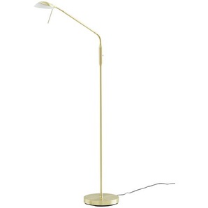 Fischer-Honsel LED-Stehleuchte, 1-flammig, messing matt - gold - Materialmix - 23 cm - 160 cm | Möbel Kraft