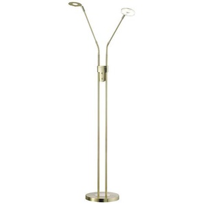 Fischer & Honsel Led-Stehleuchte Dent, Messing, Metall, Glas, F, 150 cm, Farbtemperaturwechsler, Lampen & Leuchten, Innenbeleuchtung, Stehlampen, Stehlampen Mit Leselampe