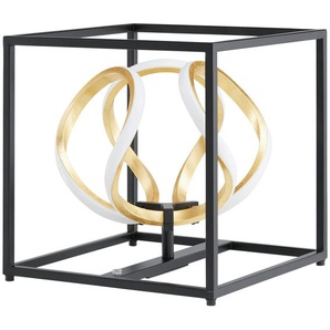 Fischer-Honsel LED-Tischleuchte  schwarz/ Blattgold   ¦ gold ¦ Maße (cm): B: 26 H: 27