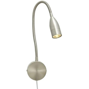 Fischer-Honsel LED-Wandleuchte 1-flammig Nickel matt - silber - Materialmix | Möbel Kraft