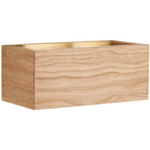 Fischer & Honsel Led-Wandleuchte Shine-Wood, Schwarz, Holz, Metall, Eiche, 23x10 cm, Lampen & Leuchten, Innenbeleuchtung, Wandleuchten