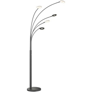 Fischer-Honsel Standleuchte - schwarz - Materialmix - 45 cm - 185 cm - 77 cm | Möbel Kraft