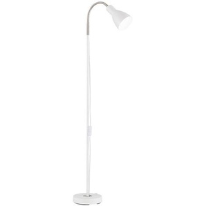 Fischer & Honsel Stehleuchte Lolland, Weiß, Sand, Metall, 18x121 cm, Schnurschalter, mit Schalter, Lampen & Leuchten, Innenbeleuchtung, Stehlampen, Stehlampen