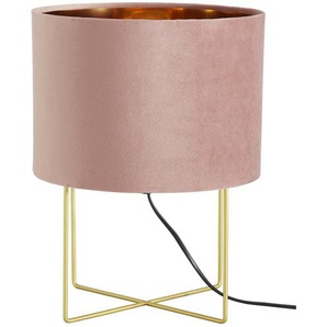 Fischer-Honsel Tischleuchte, 1-flammig, rose´Samt `klein´ ¦ rosa/pink ¦ Maße (cm): H: 32  Ø: 24