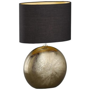 Fischer & Honsel Tischleuchte Foro, Schwarz, Gold, Kunststoff, 17x53x34 cm, Lampen & Leuchten, Innenbeleuchtung, Tischlampen, Tischlampen