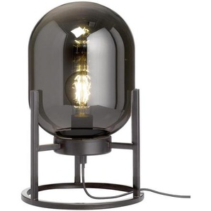 Fischer & Honsel Tischleuchte Regi, Schwarz, Glas, 34 cm, Schnurschalter, Lampen & Leuchten, Innenbeleuchtung, Tischlampen, Nachttischlampen