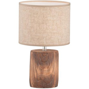 Fischer & Honsel Tischleuchte, Sand, Textil, 35 cm, Schnurschalter, einfach zu transportieren, gleichmäßige Lichtverteilung, Lampen & Leuchten,