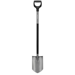 Fiskars - Gärtnerspaten spitz, mit D-Griff Stahl