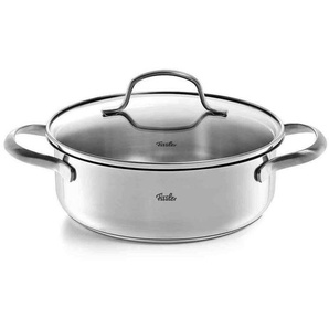 Fissler Bratentopf San Francisco, Silber, Metall, 1,4 L, Messskala, backofengeeignet, rostfrei, breiter Schüttrand, optimale Wärmeverteilung, Kochen,