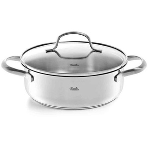 Fissler Bratentopf SAN Francisco, Silber, Metall, 1.4 L, Messskala, backofengeeignet, rostfrei, breiter Schüttrand, optimale Wärmeverteilung, Kochen,