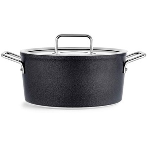 Fissler Kochtopf Adamant, Schwarz, Metall, 4,9 L, backofengeeignet, kratzfest, Kochen, Töpfe, Kochtöpfe