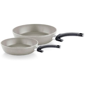 Fissler Pfannenset Ceratal Comfort, Grau, Metall, 2-teilig, antihaftbeschichtet, Kochen, Pfannen, Pfannensets