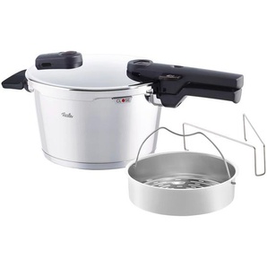 Fissler Schnellkochtopf Vitaquick®, Silber, Metall, 4,5 L, Sicherheitsverschluss, Druckregelventil, Kochen, Töpfe, Schnellkochtöpfe