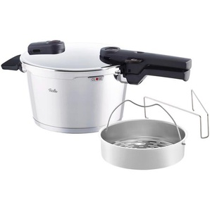 Fissler Schnellkochtopf Vitaquick®, Silber, Metall, 4,5 L, Druckregelventil, Sicherheitsverschluss, Kochen, Töpfe, Schnellkochtöpfe