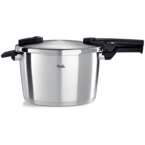 Fissler Schnellkochtopf Vitaquick, Silber, Metall, 8,0 L, Made in Germany, Druckregelventil, Sicherheitsverschluss, Kochen, Töpfe, Schnellkochtöpfe