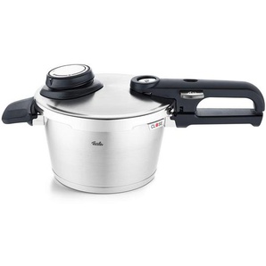 Fissler Schnellkochtopf Vitavit Premium, Edelstahl, Metall, 2,5 L, farblich gekennzeichnete Kochstufenanzeige, Druckregelventil, Gegengriff,mit