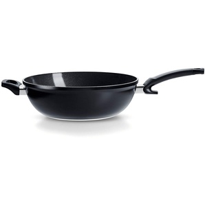 Fissler Wok Ceratal® Orbit Black, Aluminium (1-tlg), gesünderes Kochen mit Antihaft-Effekt, hergestellt ohne PFAS/PTFE