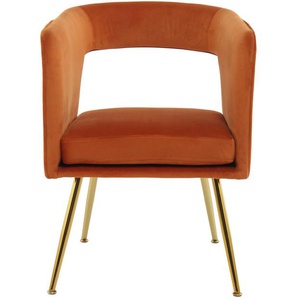 Fivilmyr Dining Chair - Contemporary - Orange - Polyester - 63 cm x 60 cm x 77 cm