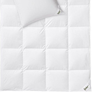 fjödur Daunenbettdecke + Kopfkissen Fleur, Das Set besteht aus 1 Kissen und 1 Bettdecke
