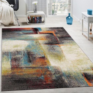 Flachgewebe-Teppich Cassian in Grau/Blau