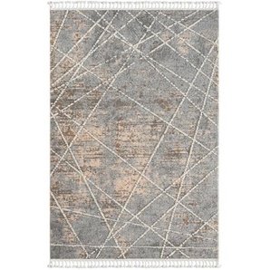 Flachwebeteppich Nelia, Grau, Beige, Terracotta, Textil, Abstraktes, rechteckig, 200 cm, Oeko-Tex® Standard 100, lichtunempfindlich, pflegeleicht, platzsparend, leicht zusammenrollbar, Teppiche & Böden, Teppiche, Moderne Teppiche