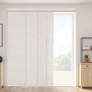 Flächenvorhänge, ausziehbare Schiene von 116 cm bis 218 cm (B), zuschneidbare Flächenvorhänge bis 243 cm (H), Verdunkelungs-Schiebegardinen für Schiebetüren Terrassentüren Hellgrau MBGDBYCW4588U6BC9V0